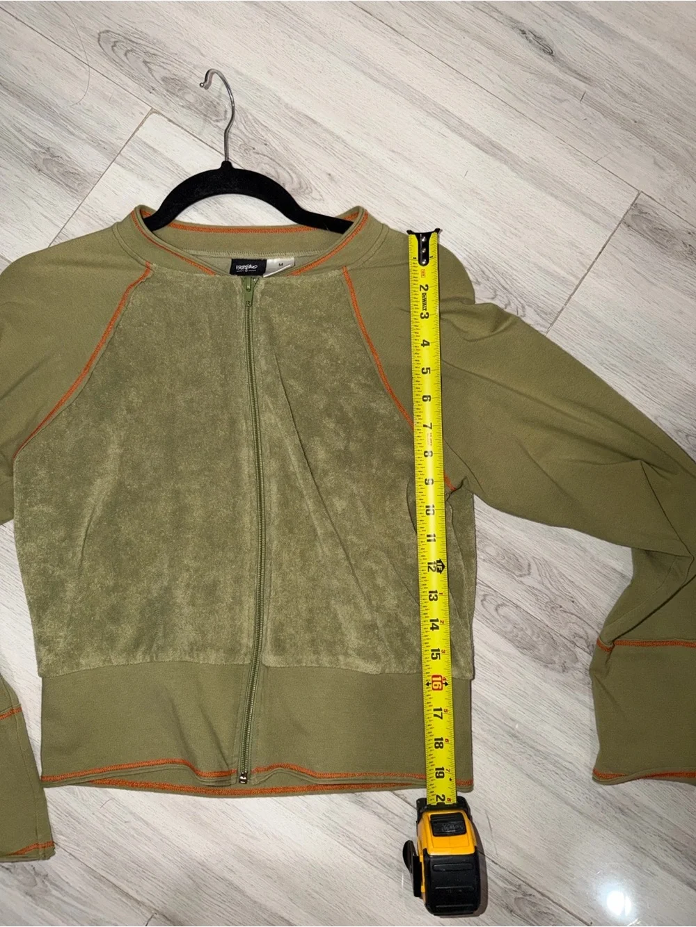 Vintage Y2K Mossimo Olive Green Terry Zip Up Jacket